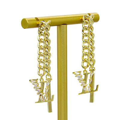 Kolczyki z perłowymi żyrandolami 0,8 x 10 mm 14-karatowe złote kolczyki z długimi kółkami dla kobiet