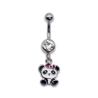 Panda Wisiorek Pępek Piercing Biżuteria Kolor srebrny Plated OEM ODM