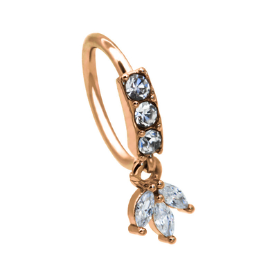 ODM OEM marquise cyrkon tytanowy pierścionek w kolorze różowego złota z diamentem