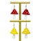 Żółto-czerwone modne kolczyki Kolczyki z perłami Piercing dla kobiet