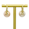 Różowe złoto / różowe kolczyki ze sztucznej perły 18 mm złote kolczyki z kulką z perełkami