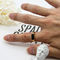 Czarny kamień diamentowy pierścionek ze srebra próby 925 pozłacany okrągły obręcz 17mm dla dziewczynek