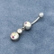 Kryształowe kamienie Piercing Biżuteria Koraliki ze stali chirurgicznej ze sztangą