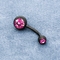 Różowe cyrkonie Piercing do brzucha Biżuteria Stal nierdzewna 316 OEM ODM
