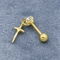 Clear Cz Gems Złote kolczyki do uszu Helix Piercing kolczyki 16G z krzyżem zwisają