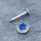 Biżuteria do piercingu Labret Blue Crystal 16g
