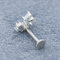 Wyczyść cyrkonowe klejnoty Labret Piercing Biżuteria 16G 8mm Labret Stud kolczyk