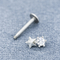 Płaska podstawa Star Labret Piercing Biżuteria 16G 8mm Stal nierdzewna 316