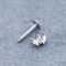 Labret ze stali nierdzewnej 316 Biżuteria do piercingu 16G 8mm długi pasek Opal Labret Stud
