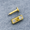 Trzy kryształowe klejnoty 16G Labret Piercing Biżuteria Złoty korpus Stal nierdzewna 316L