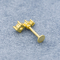 16ga Zircon Gems Labret Piercing Biżuteria Złota Lip Stud Stal nierdzewna 316L