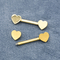 Gładka powierzchnia Złote kolczyki do sutków Biżuteria Koniec serca 14G 1.6mm