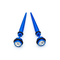 Niebieskie akrylowe rozciąganie uszu Faux Taper Clear Crystal Gems Spiral nosze 2 Gauge 6mm