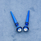 Niebieskie akrylowe rozciąganie uszu Faux Taper Clear Crystal Gems Spiral nosze 2 Gauge 6mm