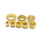 Złoty Flesh Ear Plug Tunnes Koronkowa krawędź 10mm Złota biżuteria do piercingu