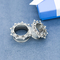 Srebrna koronkowa krawędź Comfort Piercing Ear Plug Crystals 10mm Gauge Kolczyki