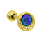 Kolczyk Chrząstka Daith Piercing Biżuteria Hollow w kształcie księżyca inkrustowany opalowym klejnotem