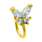 Mankiet nosowy Non Piercing Złoty klips na pierścienie nosowe dla dziewczynek Fałszywy piercing Biżuteria