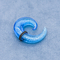 Materiał akrylowy Zatyczki do uszu Tunele Spiral Błyszczący niebieski kolor ze skórzanymi obręczami