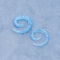 Materiał akrylowy Zatyczki do uszu Tunele Spiral Błyszczący niebieski kolor ze skórzanymi obręczami
